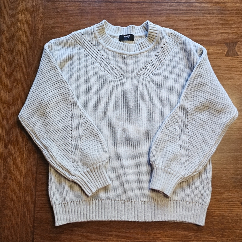 Able Sarah Billow Sleeve Sweater Small